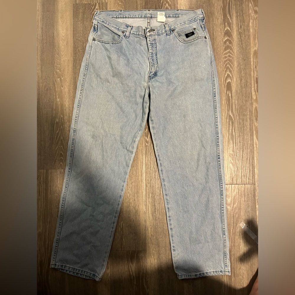 Harley Davison Blue Jeans Mens 38x32 Relaxed Five Pocket Denim